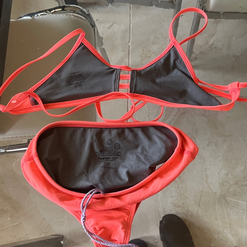 Jolyn Clothing Vibrant Orange Bikini - Picture 2 of 5